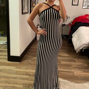 Striped Evening Dress